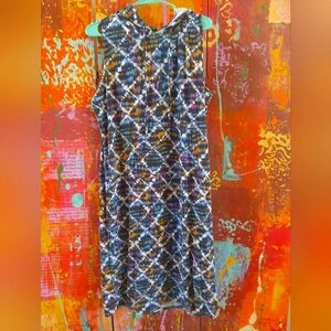 Chic Multicolor Sleeveless Midi Dress